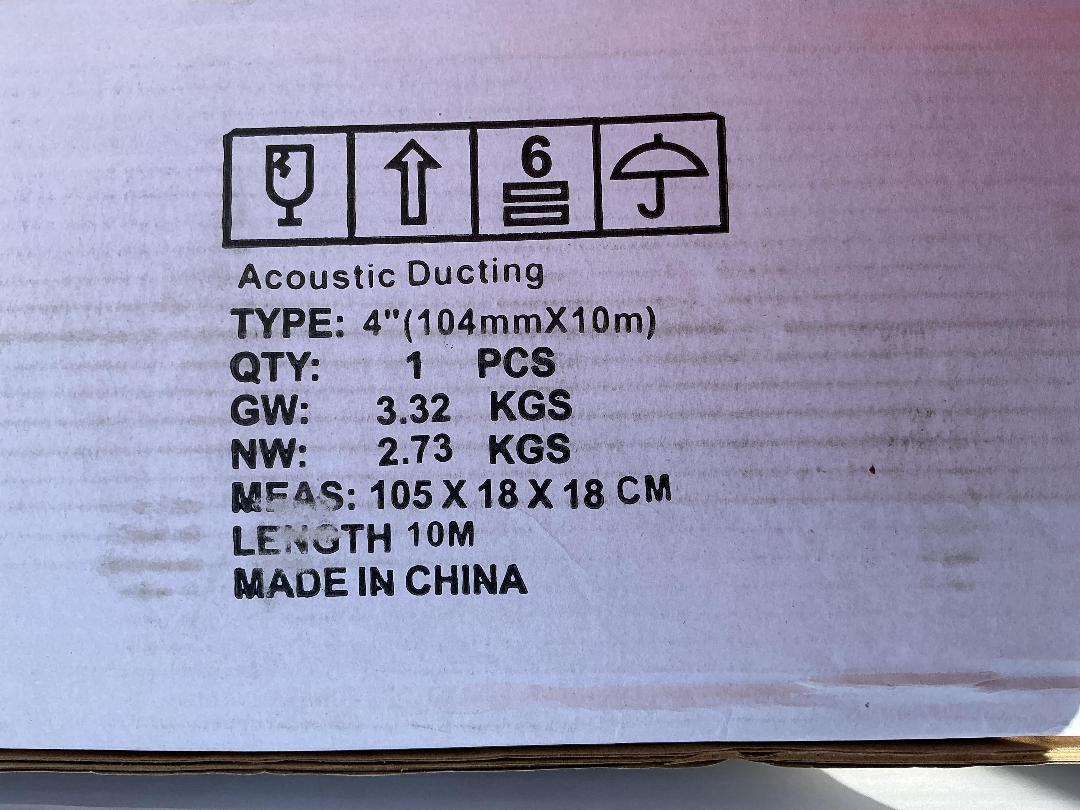 Photo '2' of 2x Acoustic Ducting