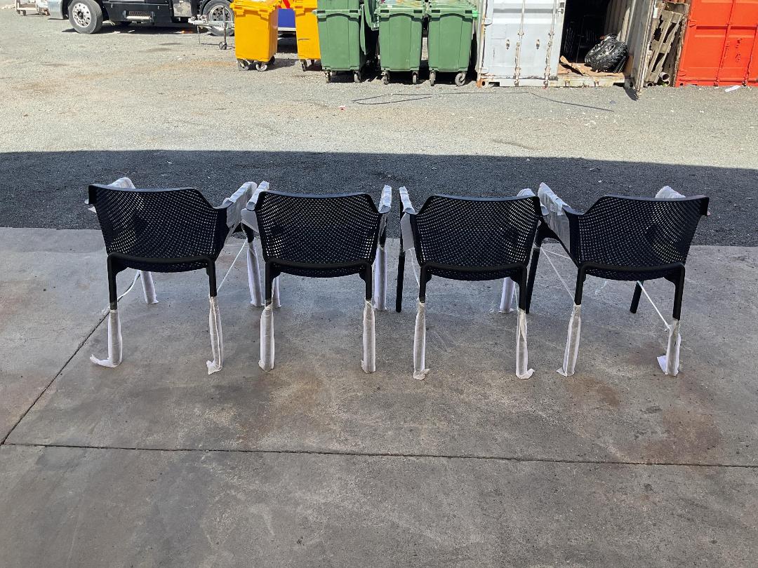 Photo '5' of Black Outdoor Chair Set (4) Photo '5' of Black Outdoor Chair Set (4)