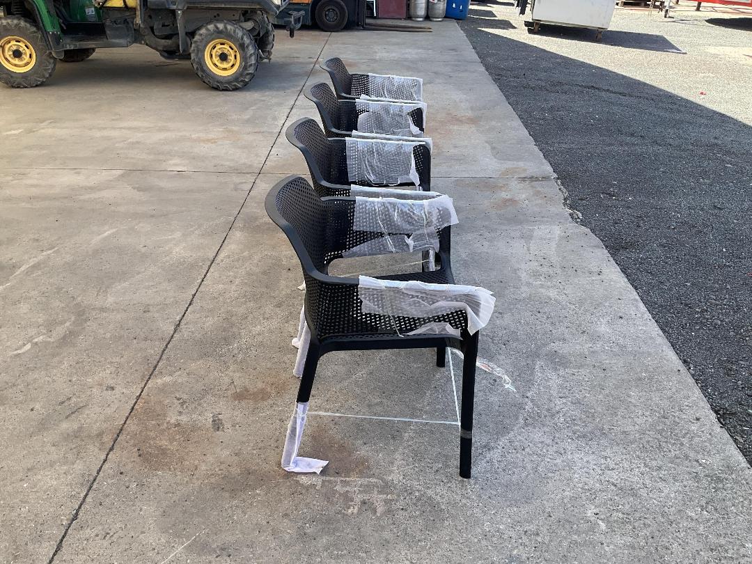 Photo '3' of Black Outdoor Chair Set (4) Photo '3' of Black Outdoor Chair Set (4)