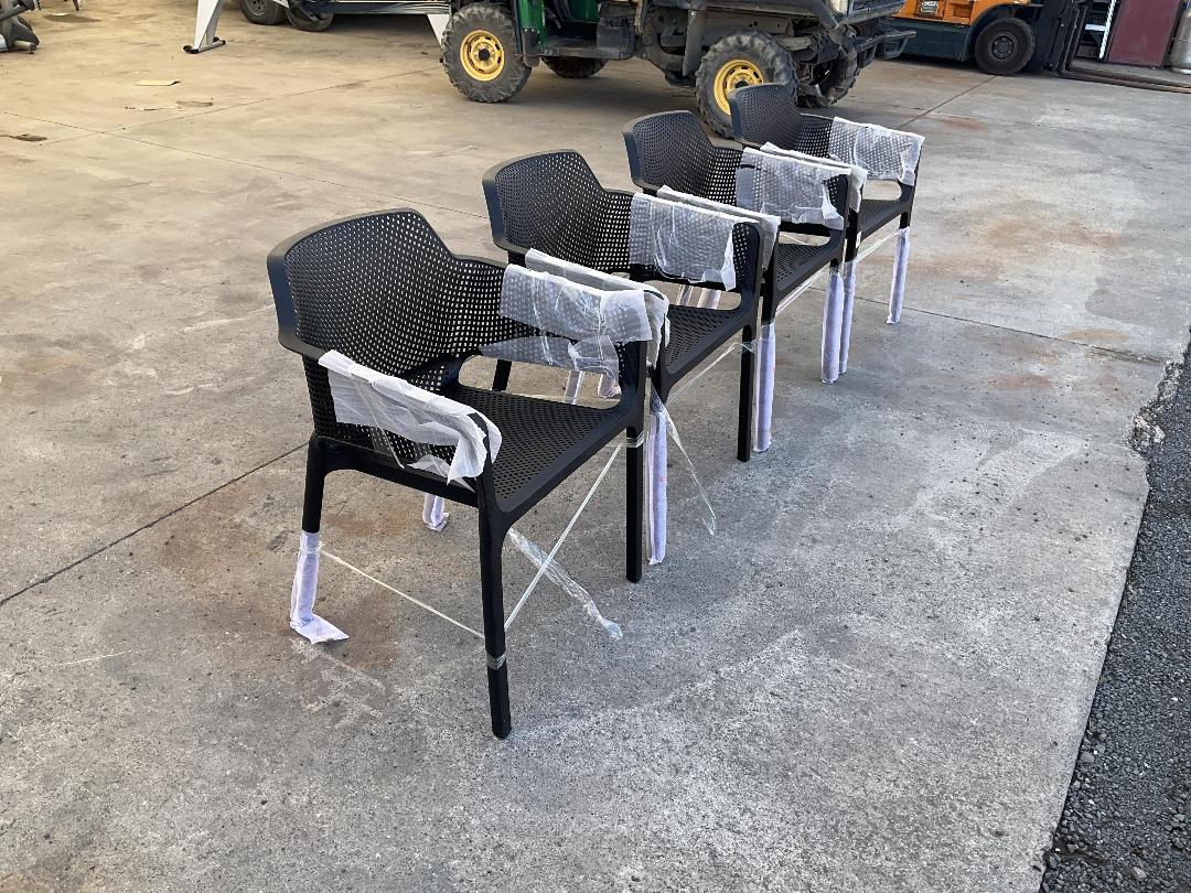 Photo '2' of Black Outdoor Chair Set (4) Photo '2' of Black Outdoor Chair Set (4)