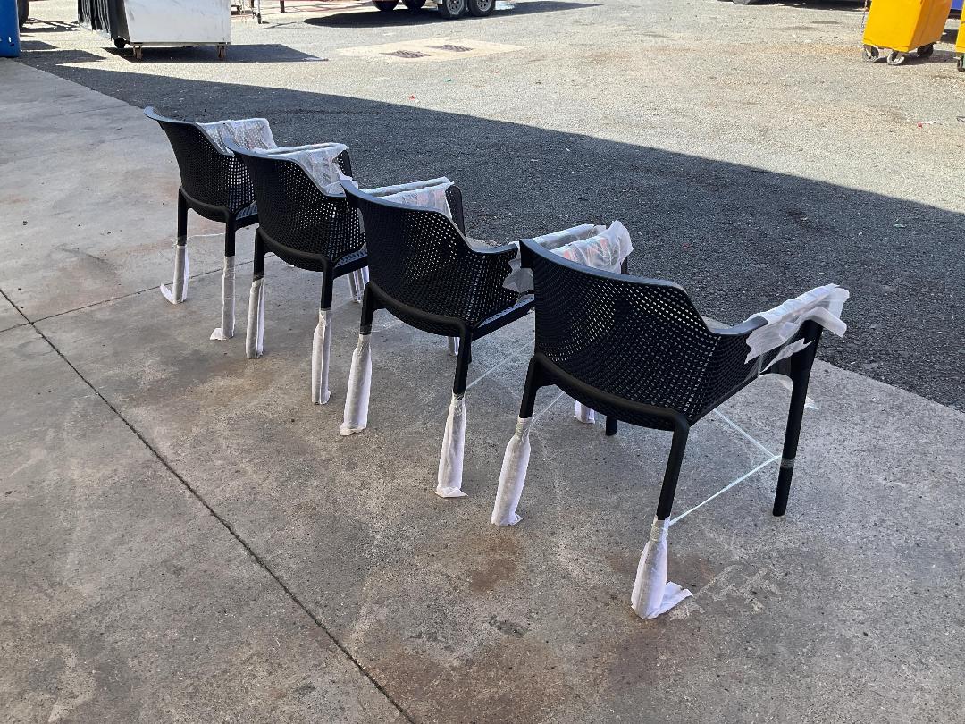 Photo '4' of Black Outdoor Chair Set (4) Photo '4' of Black Outdoor Chair Set (4)