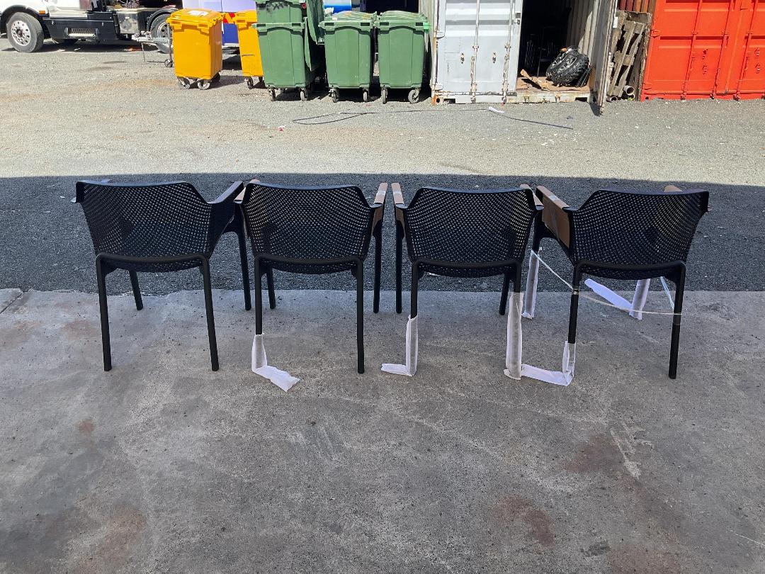 Photo '5' of Black Outdoor Chair Set (4) Photo '5' of Black Outdoor Chair Set (4)