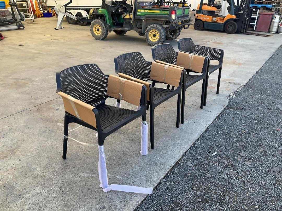 Photo '2' of Black Outdoor Chair Set (4) Photo '2' of Black Outdoor Chair Set (4)