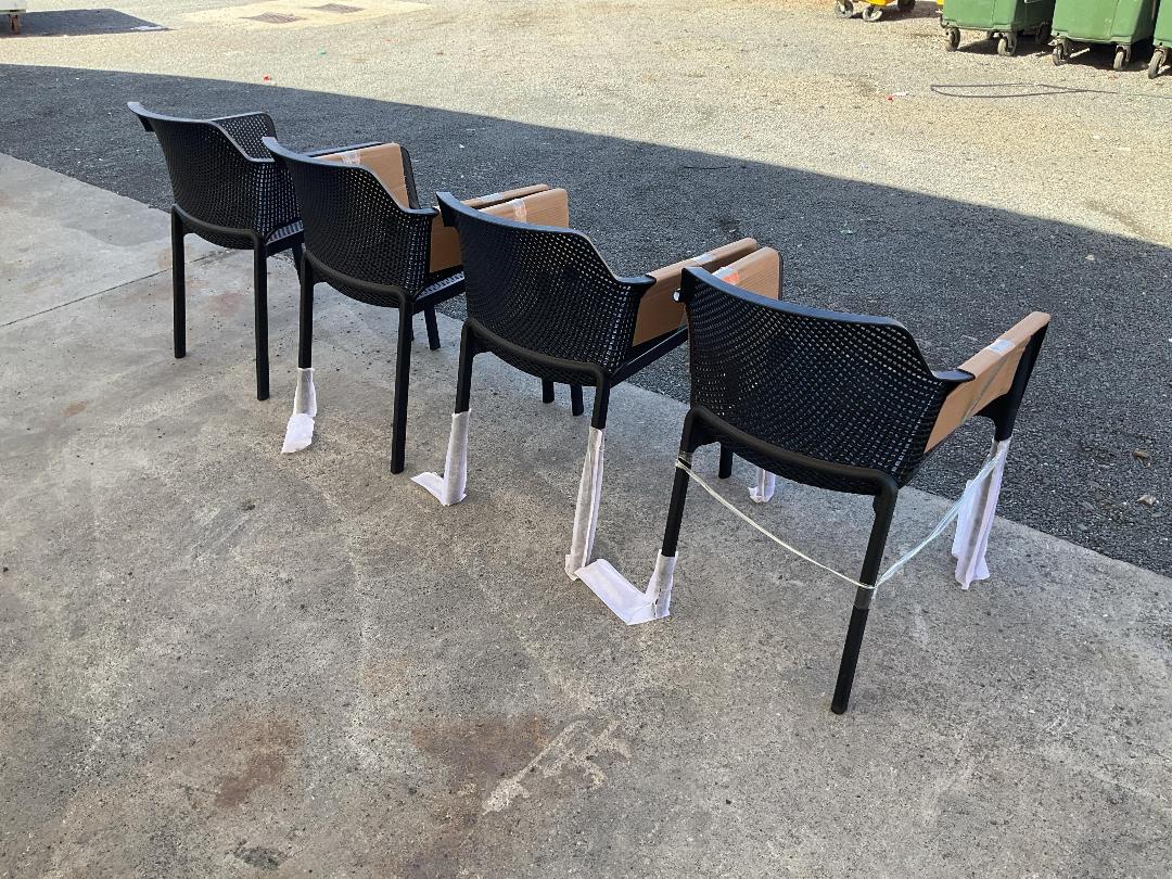 Photo '4' of Black Outdoor Chair Set (4) Photo '4' of Black Outdoor Chair Set (4)