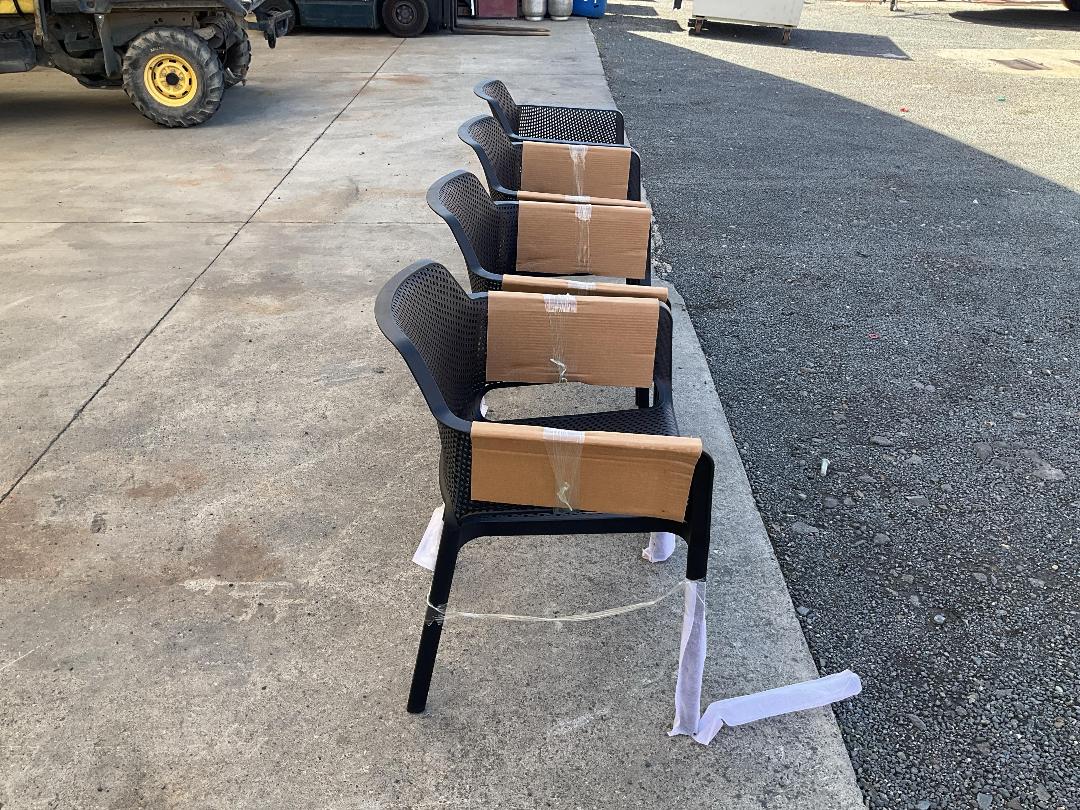 Photo '3' of Black Outdoor Chair Set (4) Photo '3' of Black Outdoor Chair Set (4)