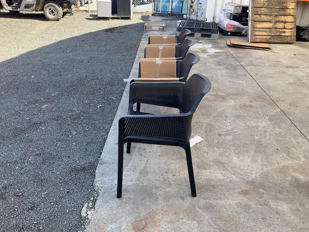 Photo '6' of Black Outdoor Chair Set (4) Photo '6' of Black Outdoor Chair Set (4)