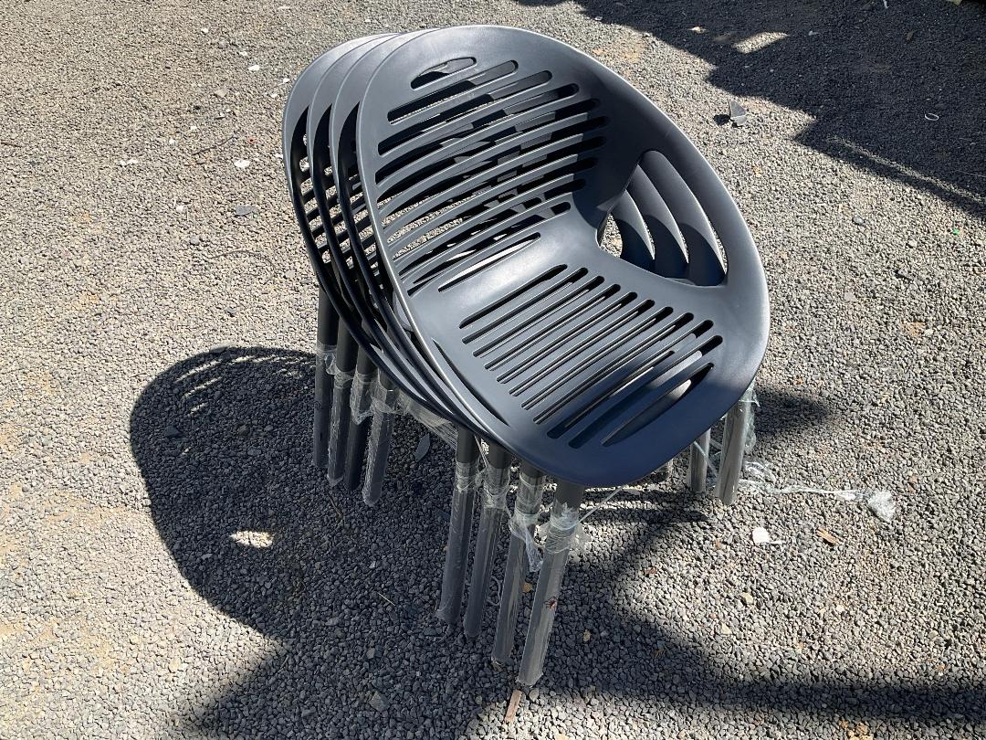 Photo '5' of Grey Outdoor Chair Set (4) Photo '5' of Grey Outdoor Chair Set (4)