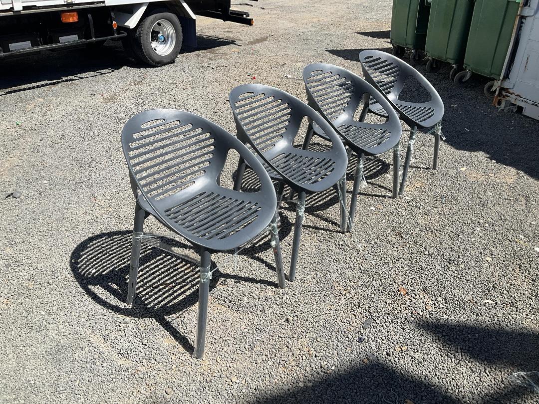 Photo '2' of Grey Outdoor Chair Set (4) Photo '2' of Grey Outdoor Chair Set (4)