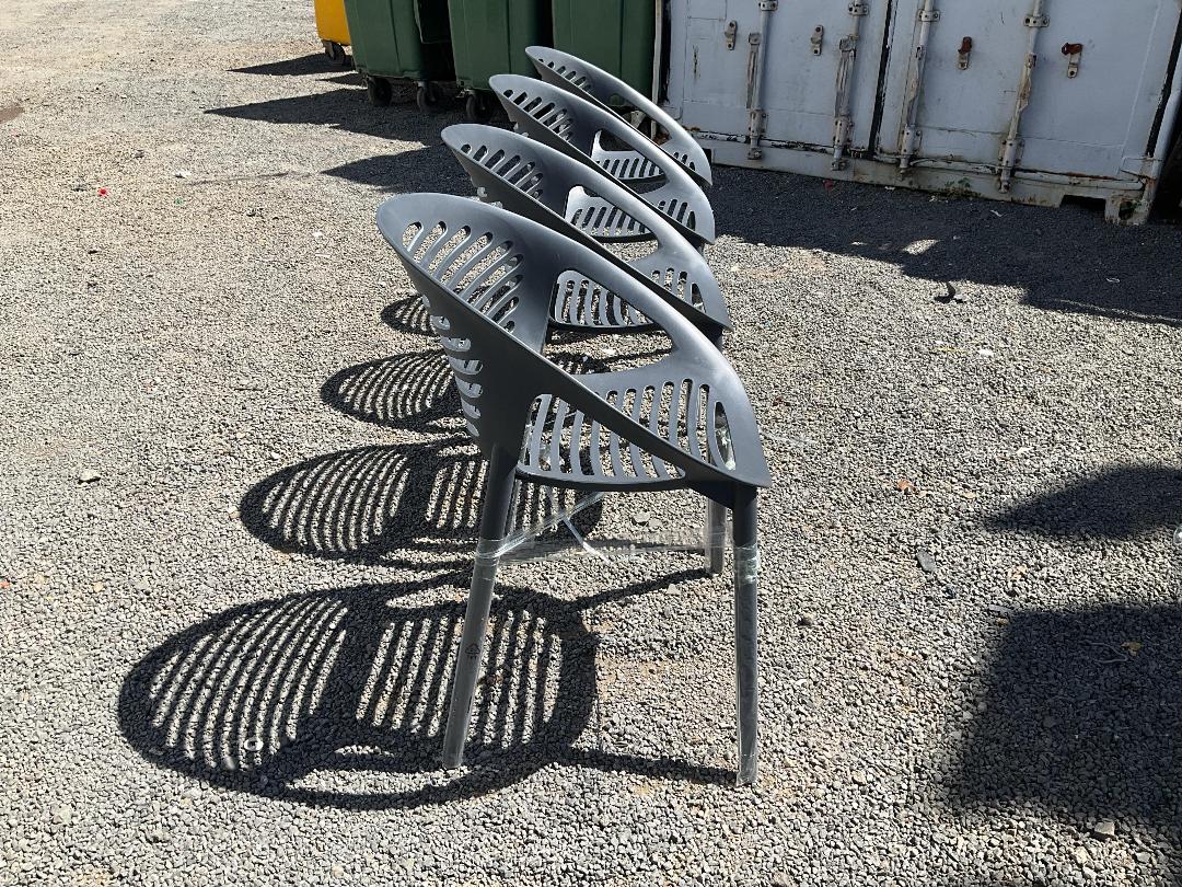 Photo '3' of Grey Outdoor Chair Set (4) Photo '3' of Grey Outdoor Chair Set (4)