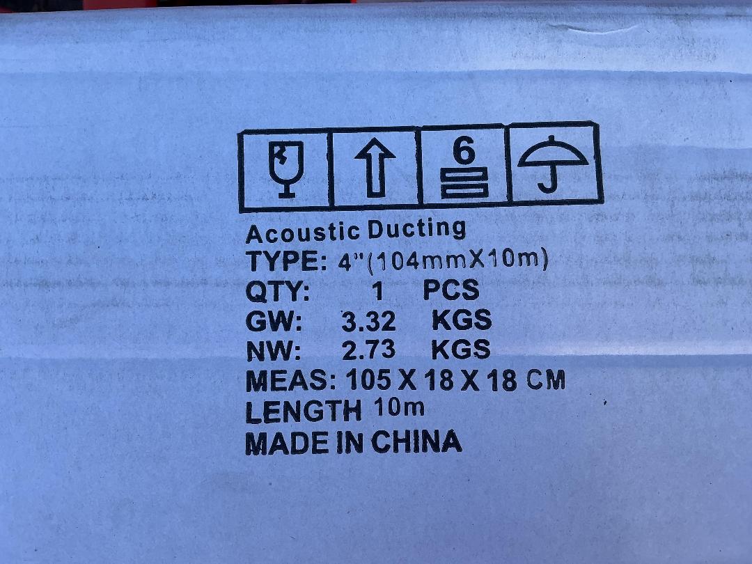 Photo '3' of 2x Acoustic Ducting Photo '3' of 2x Acoustic Ducting