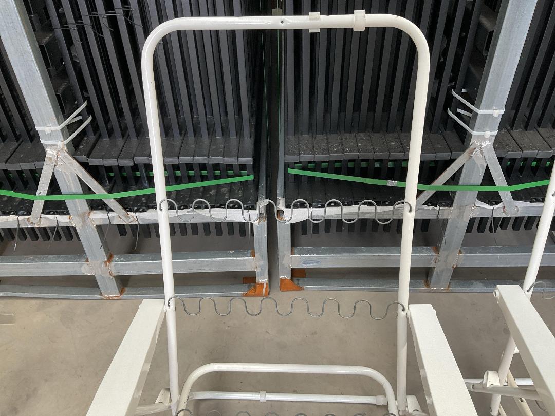 Photo '8' of 2x Outdoor White Coloured Chairs - No Chair Covers Etc