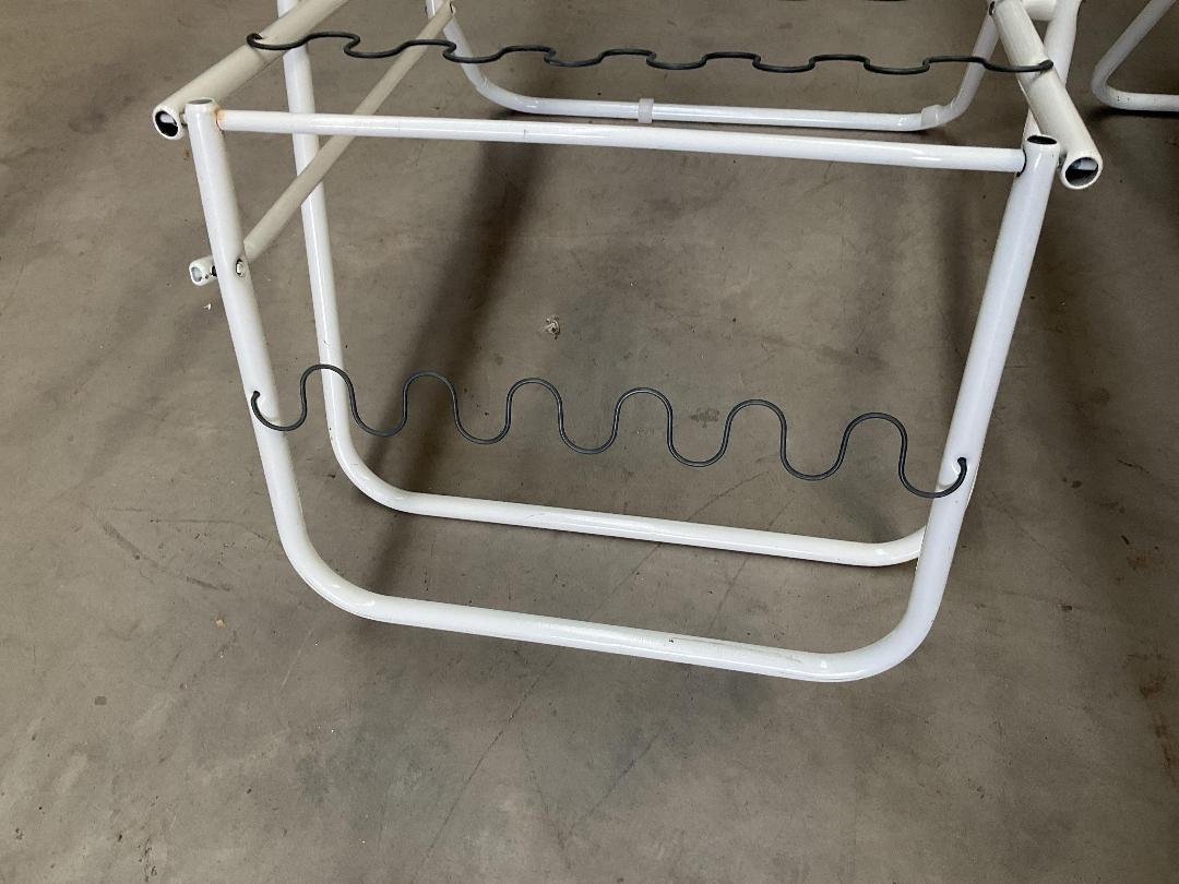 Photo '10' of 2x Outdoor White Coloured Chairs - No Chair Covers Etc