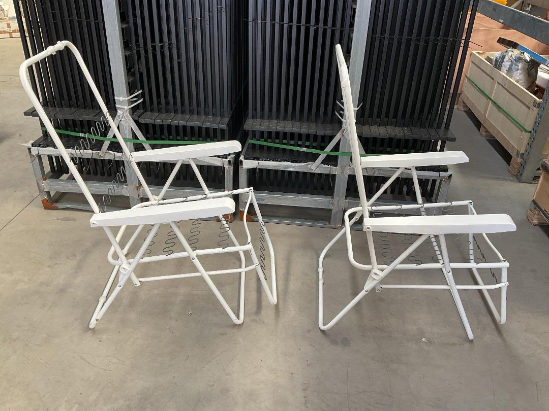 Photo '17' of 2x Outdoor White Coloured Chairs - No Chair Covers Etc