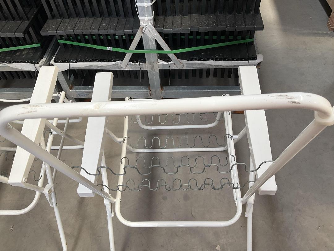 Photo '16' of 2x Outdoor White Coloured Chairs - No Chair Covers Etc