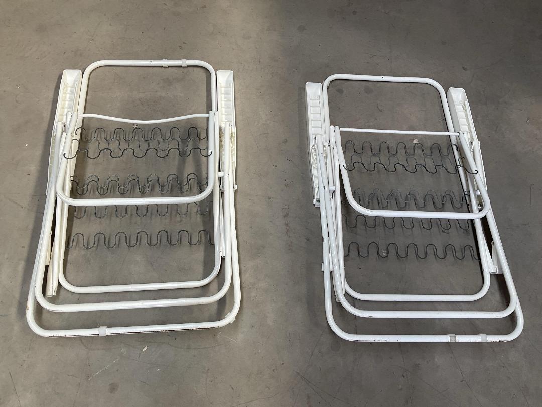 Photo '18' of 2x Outdoor White Coloured Chairs - No Chair Covers Etc