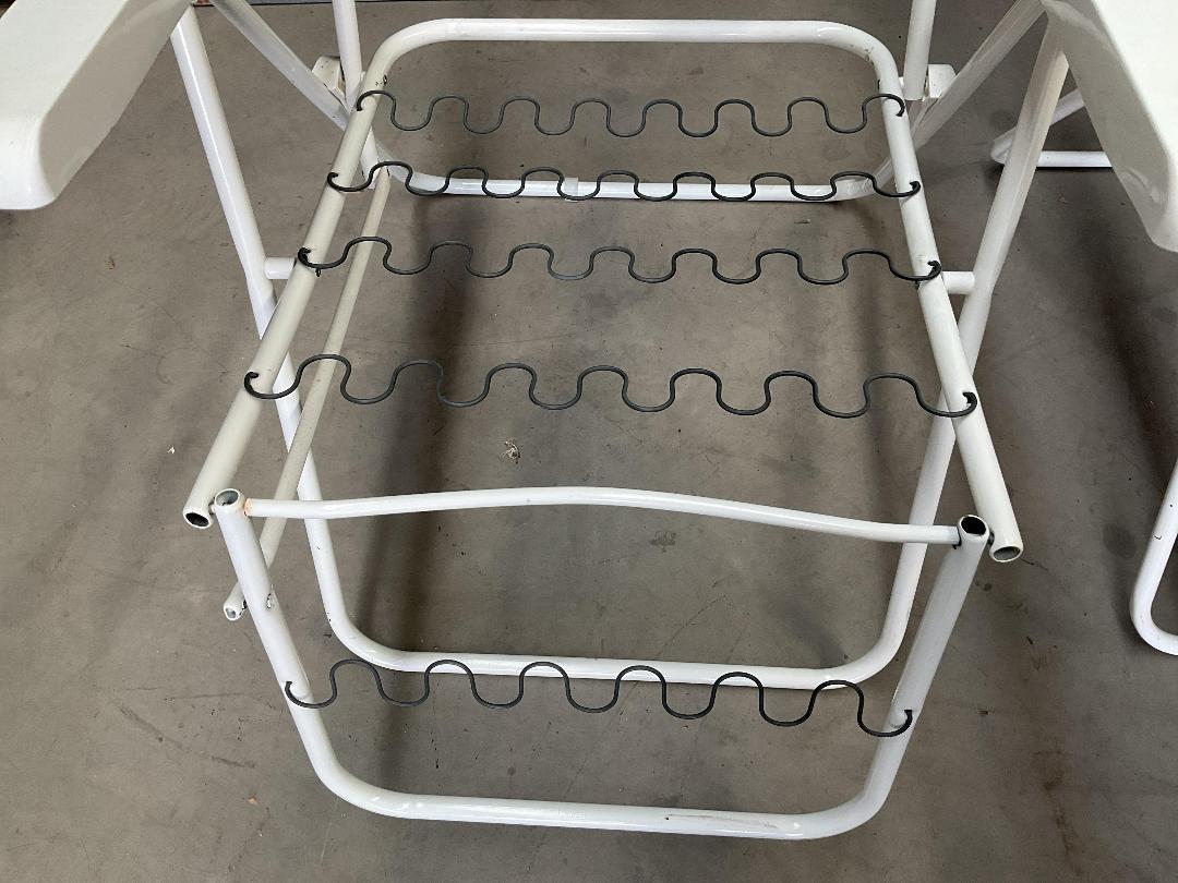 Photo '2' of 2x Outdoor White Coloured Chairs - No Chair Covers Etc