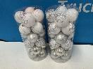 Thumbnail '1' of Christmas Baubles - White & Silvers - 2 Tubes *NEW*
