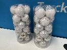 Thumbnail '1' of Christmas Baubles - White & Silvers - 2 Tubes *NEW*