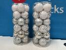 Thumbnail '3' of Christmas Baubles - White & Silvers - 2 Tubes *NEW*
