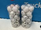 Thumbnail '1' of Christmas Baubles - White & Silvers - 2 Tubes *NEW*