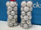 Thumbnail '5' of Christmas Baubles - White & Silvers - 2 Tubes *NEW*