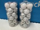 Thumbnail '1' of Christmas Baubles - White & Silvers - 2 Tubes *NEW*