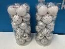 Thumbnail '1' of Christmas Baubles - White & Silvers - 2 Tubes *NEW*