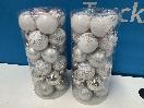 Thumbnail '1' of Christmas Baubles - White & Silvers - 2 Tubes *NEW*
