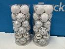 Thumbnail '1' of Christmas Baubles - White & Silvers - 2 Tubes *NEW*