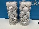 Thumbnail '1' of Christmas Baubles - White & Silvers - 2 Tubes *NEW*