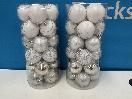 Thumbnail '1' of Christmas Baubles - White & Silvers - 2 Tubes *NEW*