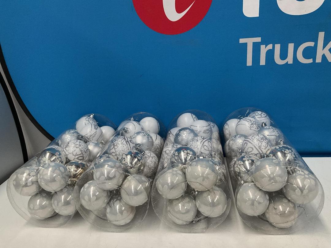 Photo '4' of Christmas Baubles - White & Silvers - 4 Tubes *NEW*