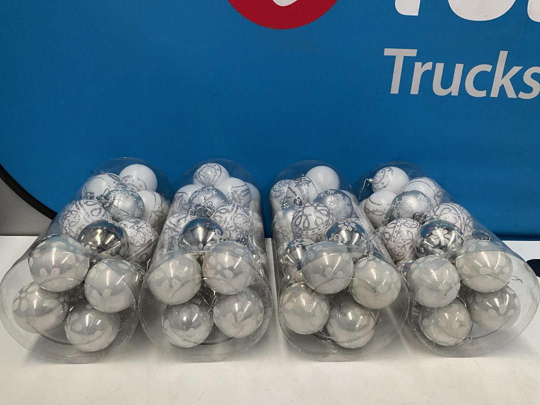 Photo '4' of Christmas Baubles - White & Silvers - 4 Tubes *NEW*