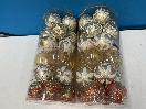 Thumbnail '5' of Christmas Baubles - Gold Coloured, Orange/White - 2 Tubes *NEW*