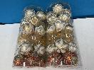 Thumbnail '5' of Christmas Baubles - Gold Coloured, Orange/White - 2 Tubes *NEW*