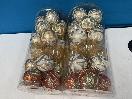 Thumbnail '5' of Christmas Baubles - Gold Coloured, Orange/White - 2 Tubes *NEW*