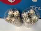 Thumbnail '2' of Christmas Baubles - Gold Coloured, Orange/White - 2 Tubes *NEW*