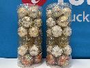 Thumbnail '3' of Christmas Baubles - Gold Coloured, Orange/White - 2 Tubes *NEW*