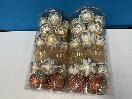 Thumbnail '5' of Christmas Baubles - Gold Coloured, Orange/White - 2 Tubes *NEW*