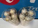 Thumbnail '2' of Christmas Baubles - Gold Coloured, Orange/White - 2 Tubes *NEW*