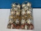 Thumbnail '5' of Christmas Baubles - Gold Coloured, Orange/White - 2 Tubes *NEW*