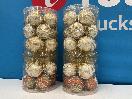 Thumbnail '3' of Christmas Baubles - Gold Coloured, Orange/White - 2 Tubes *NEW*