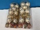 Thumbnail '5' of Christmas Baubles - Gold Coloured, Orange/White - 2 Tubes *NEW*