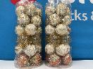 Thumbnail '3' of Christmas Baubles - Gold Coloured, Orange/White - 2 Tubes *NEW*