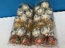 Thumbnail '5' of Christmas Baubles - Gold Coloured, Orange/White - 2 Tubes *NEW*