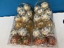 Thumbnail '5' of Christmas Baubles - Gold Coloured, Orange/White - 2 Tubes *NEW*