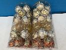 Thumbnail '5' of Christmas Baubles - Gold Coloured, Orange/White - 2 Tubes *NEW*