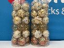 Thumbnail '3' of Christmas Baubles - Gold Coloured, Orange/White - 2 Tubes *NEW*
