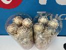 Thumbnail '2' of Christmas Baubles - Gold Coloured, Orange/White - 2 Tubes *NEW*