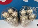 Thumbnail '2' of Christmas Baubles - Gold Coloured, Orange/White - 2 Tubes *NEW*